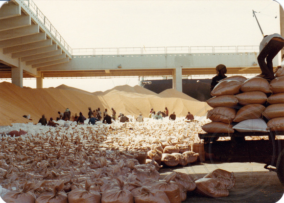food aid unloaded in Dakar, Senegal