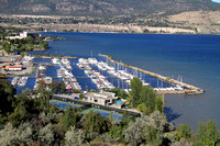 view of the marina from the cliffs above