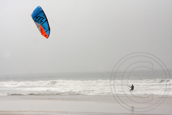 Kite sailing off Silver Strand Beach south of San Diego