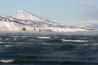 Lake Okanagan on a snowy winter's day