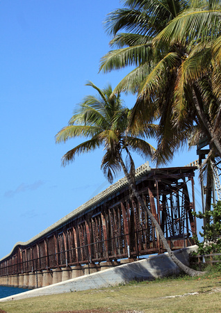 Bahia Honda showing the old railway bridge